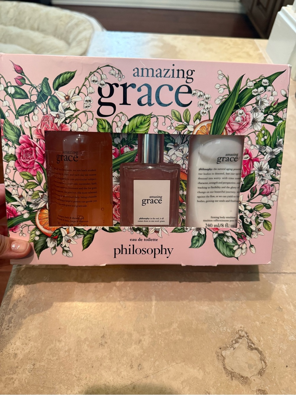 Philosophy Amazing Grace Three Piece Set Eau De Toilette Shampoo Body Emulsion